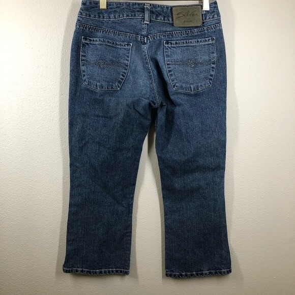 Vintage Silver Jean Capri Pants Denim 29 - Picture 5 of 9